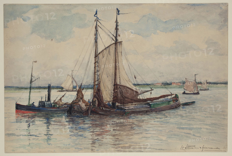 The Maas off Dordrecht, 1885. Creator: Carel Nicolaas Storm.