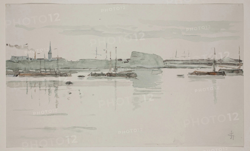 The Maas near Rotterdam, c1860-1920. Creator: Carel Nicolaas Storm.