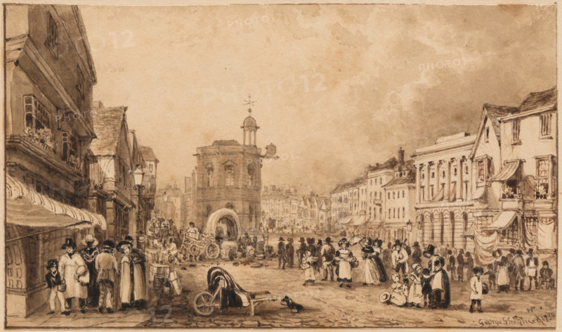 The Market-Place, Amersham, Bucks, c1790s-1810s. Creator: George Shepheard.