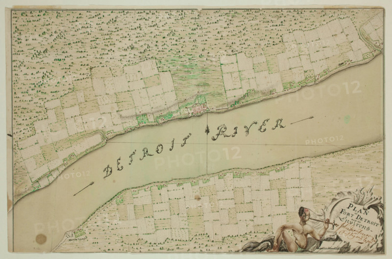 Fort Detroit and Its Environs, between 1763 and 1764. Creator: John Montresor.