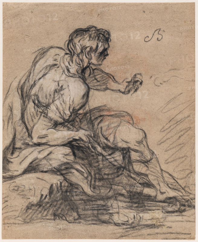 Seated Shepherd, 18th century. Creator: Unknown.