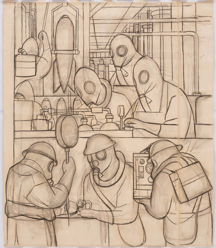 Manufacture of Poisonous Gas Bombs, 1932. Creator: Diego Rivera.