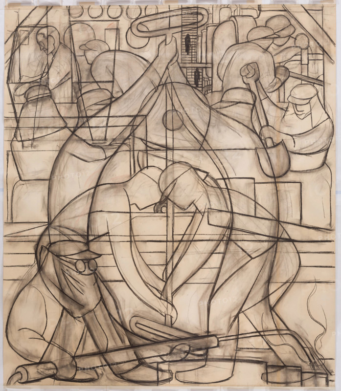 Commercial Chemical Operations, 1932. Creator: Diego Rivera.