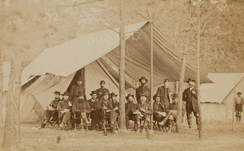 General Grant and Staff, between 1860 and 1865. Creator: Mathew Brady.