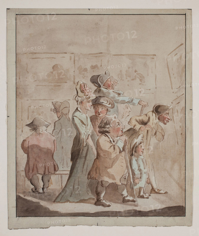 An Exhibition of Paintings, late 18th century. Creator: Unknown.