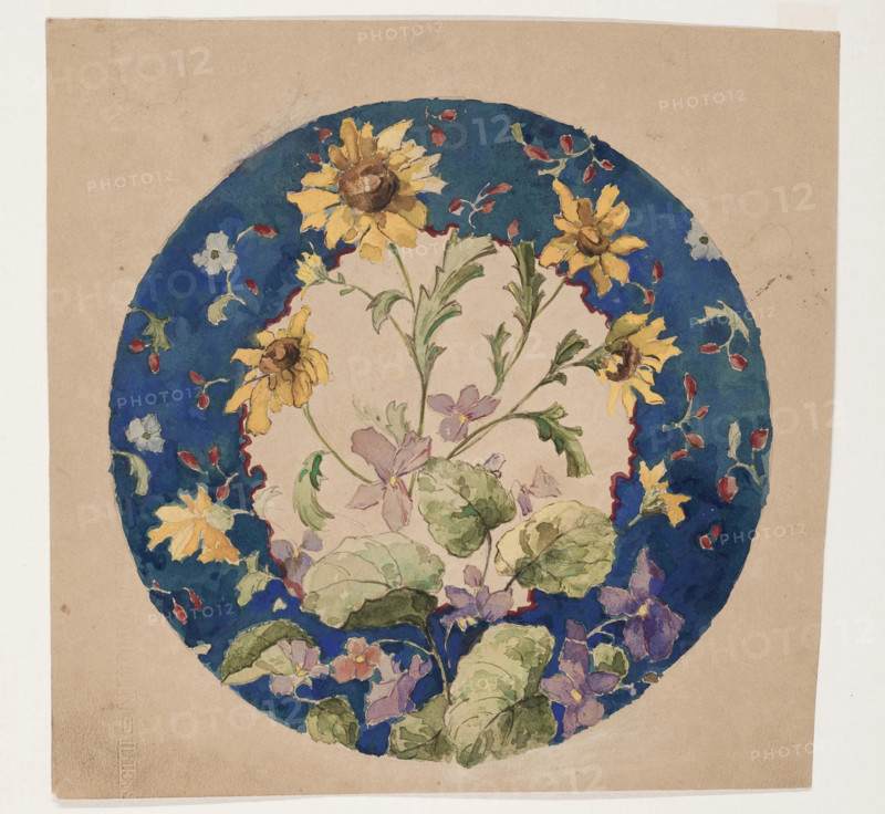 Daisies and Periwinkles, between 1870 and 1926. Creator: Albert Louis Dammouse.