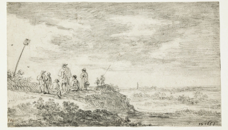 Dune Landscape with Figures, 1653. Creator: Jan van Goyen.