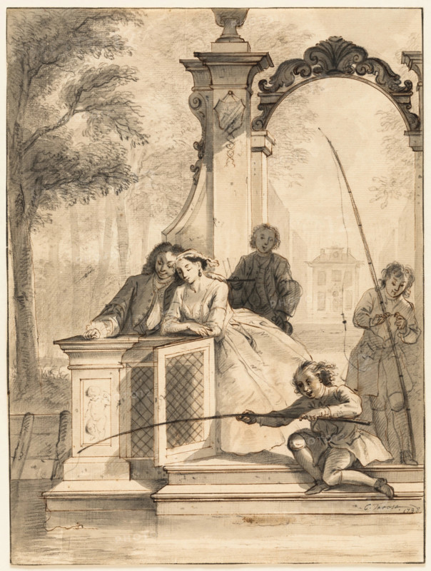 Fishing Party, 1738. Creator: Cornelis Troost.