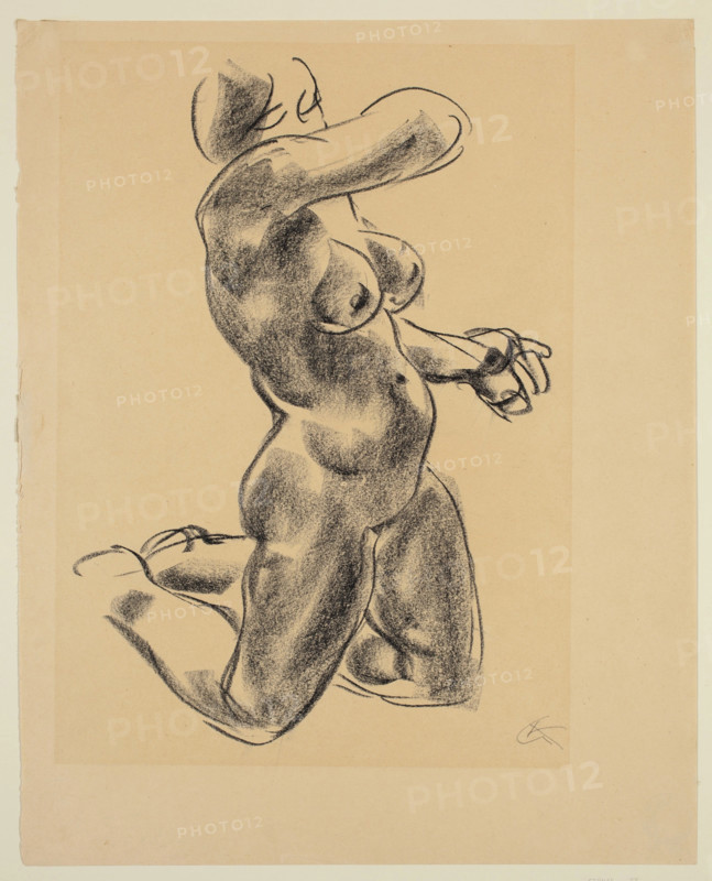 Kneeling Female Nude, between 1929 and 1934. Creator: George Kolbe.