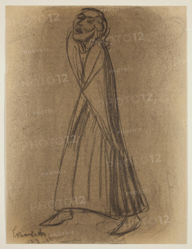 Walking Woman, 1922. Creator: Ernst Barlach.