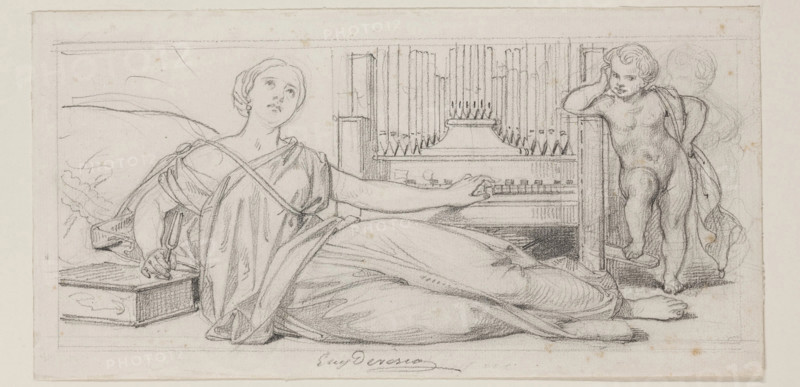 Music, mid-19th century. Creator: Eugene Deveria.