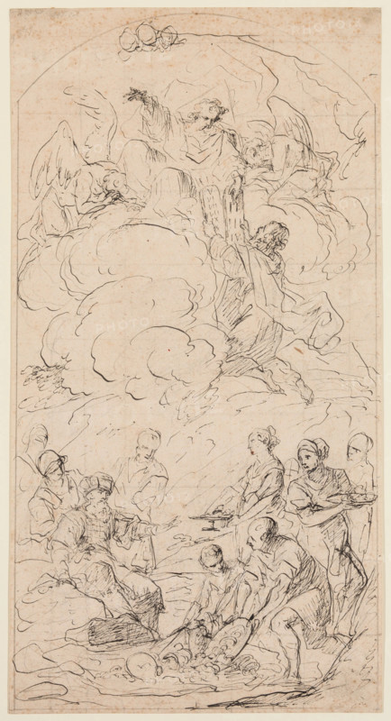 God Giving the Law to Moses, c.between 1662 and 1705. Creator: Giuseppe Diamantini.