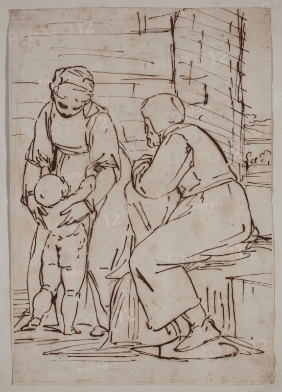 Holy Family, between 1565 and 1570. Creator: Unknown Italian; After Luca Cambiaso Italian, 1527-1585.