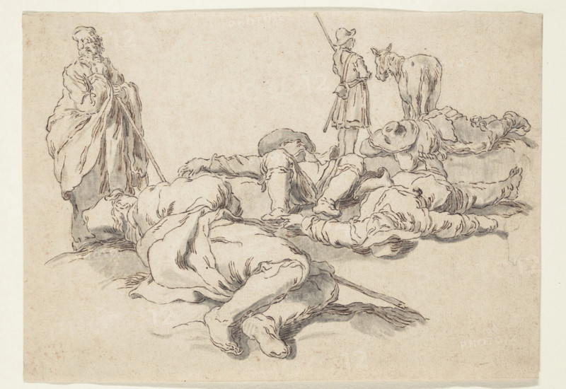 Soldiers Resting, c1640. Creator: Abraham Bloemaert.