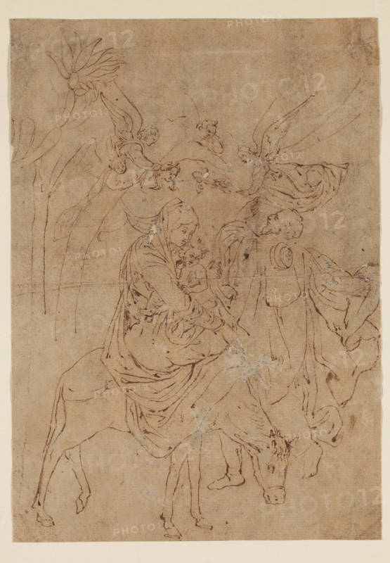 The Flight into Egypt, 15th century. Creator: Unknown German; After Martin Schongauer German, 1450-1491.