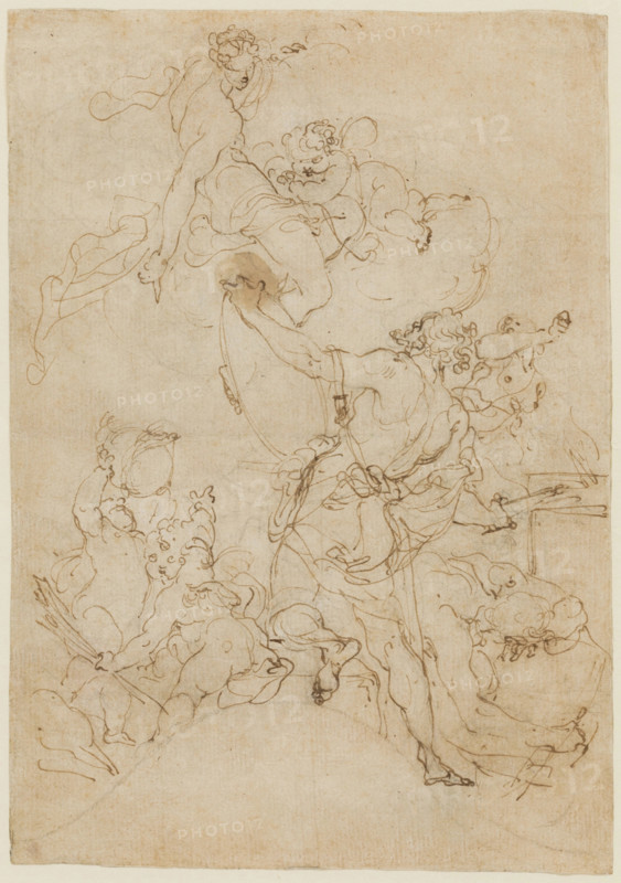 Venus Ordering Armor for Aeneas at Vulcan's Forge, 18th or early 19th century. Creator: Gaetano Gandolfi.