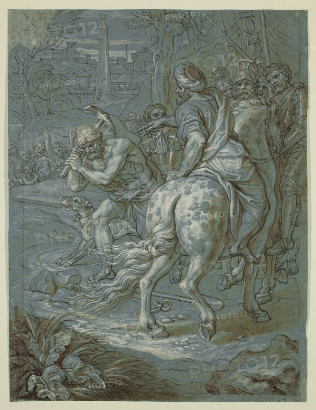 Breaking Ground for the Erection of the Cross, c1680. Creator: Michel Ange Corneille.