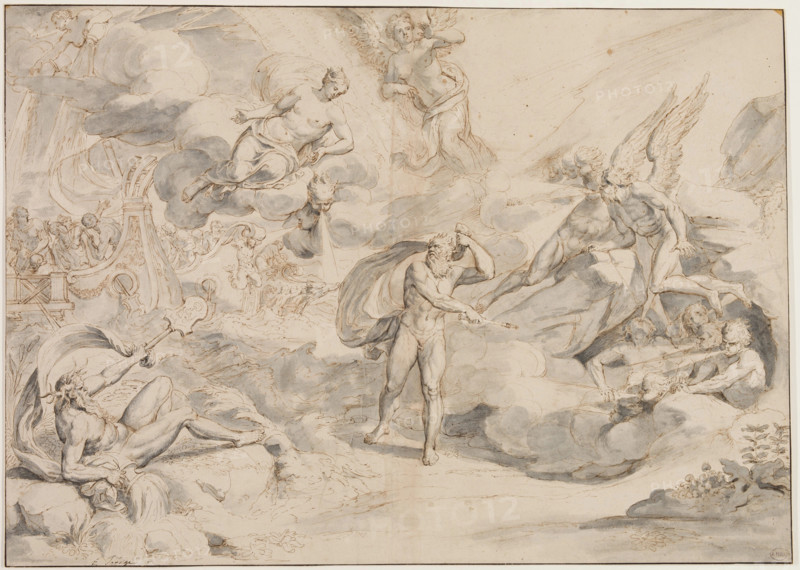 Aeolus Obeying Juno's Command to Create a Storm, c.between 1683 and 1684. Creator: Raymond Lafage.
