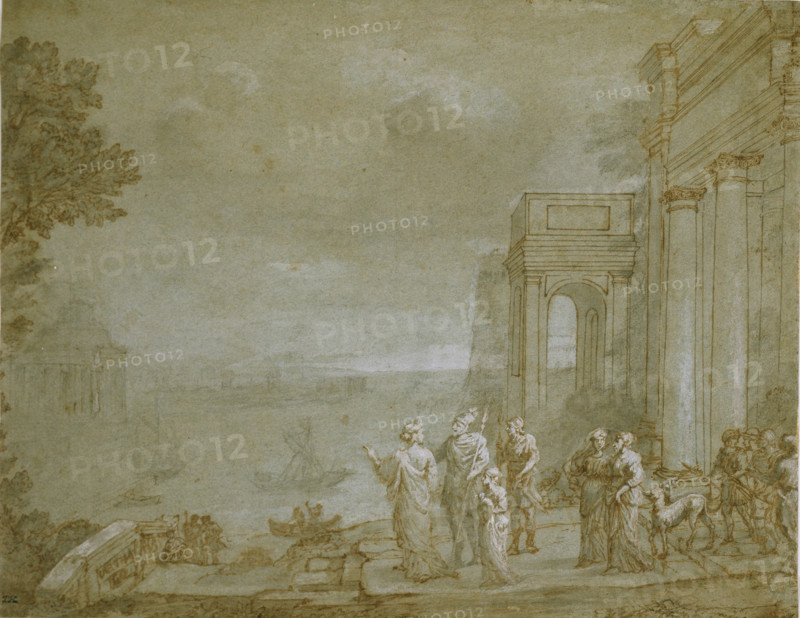 View of Carthage with Dido and Aeneas, 1676. Creator: Claude Lorrain.