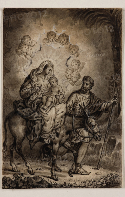Flight into Egypt, early 19th century. Creator: Alexandre Joseph Desenne.
