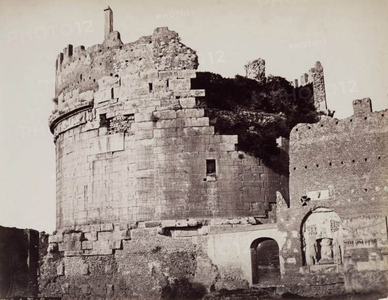 Tomb of Cecilia Metella, Rome, c1860. Creators: Gioacchino Altobelli, Pompeo Molins, Altobelli & Molins.