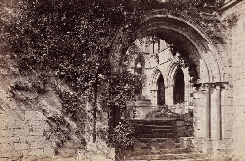 Cloister Door, Dryburgh Abbey, between 1870 and 1880. Creator: George Washington Wilson.