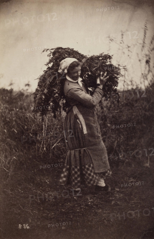 Untitled (Woman Carrying Sticks), c1870s. Creator: Giraudon's Artist.