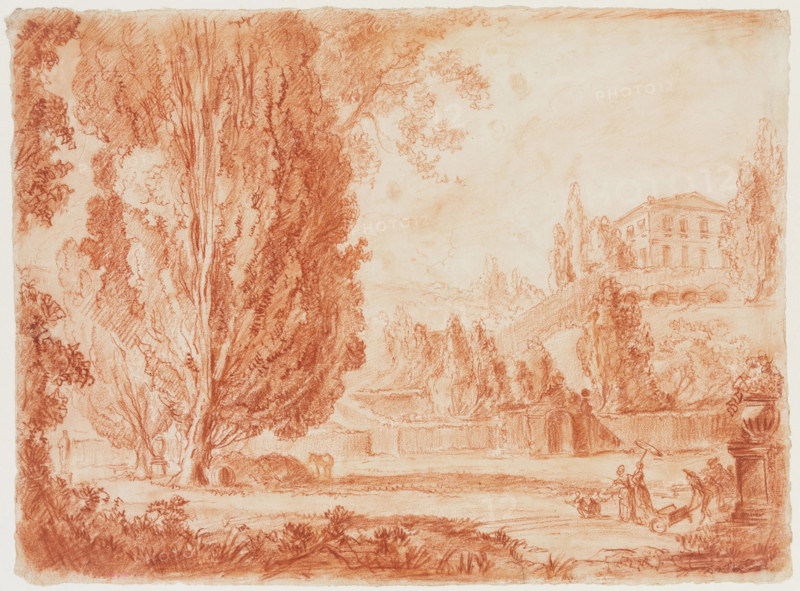 Park Scene, c.between 1770 and 1774. Creator: Unknown French; After Jean Simon Berthélemy French, 1743-1811.