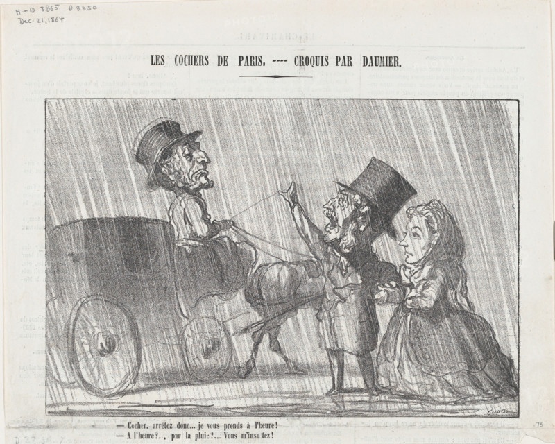 Cocher, arrêtez donc..., 1864.  Creator: Honore Daumier.