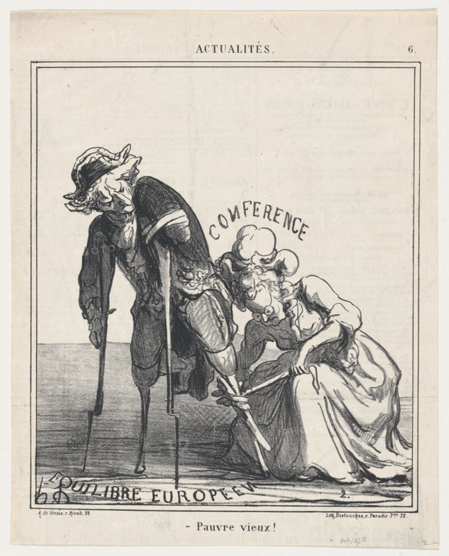Pauvre vieux!, 1869.  Creator: Honore Daumier.