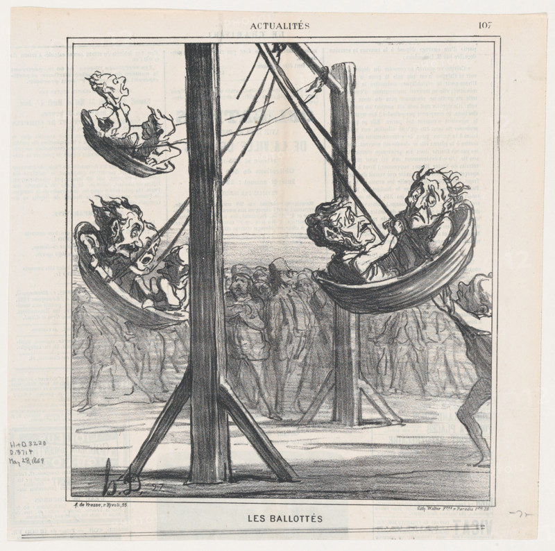 Les Ballottés, 1869. Creator: Honore Daumier.