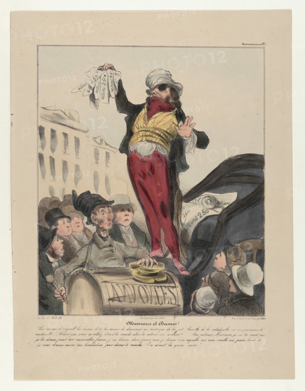 Plate 7: Messieurs et Dames!, 1838.  Creator: Honore Daumier.