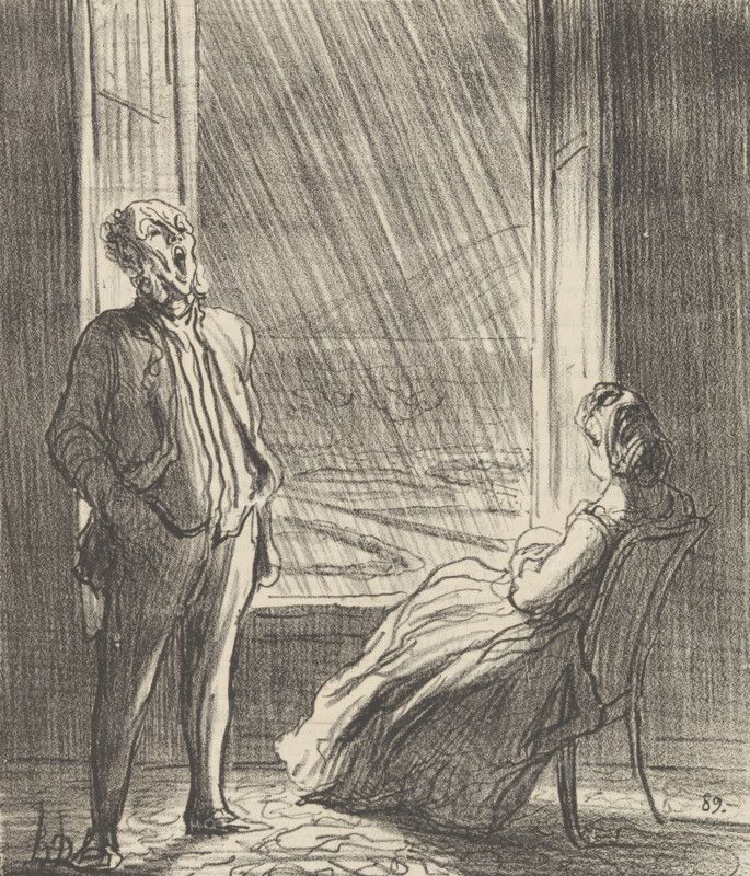 Les Gentilhommes Campagnards, 1864.  Creator: Honore Daumier.