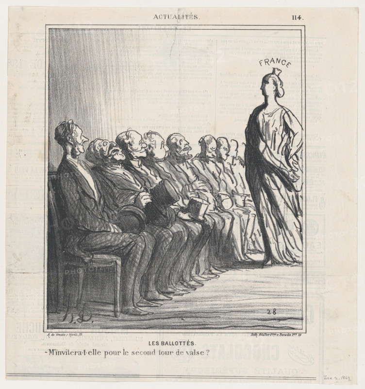 Les Ballottés, 1869.  Creator: Honore Daumier.