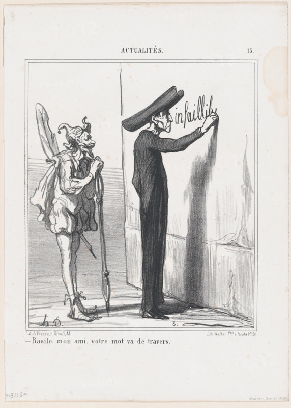 Basile, mon ami, votre mot va de travers, 1870.  Creator: Honore Daumier.