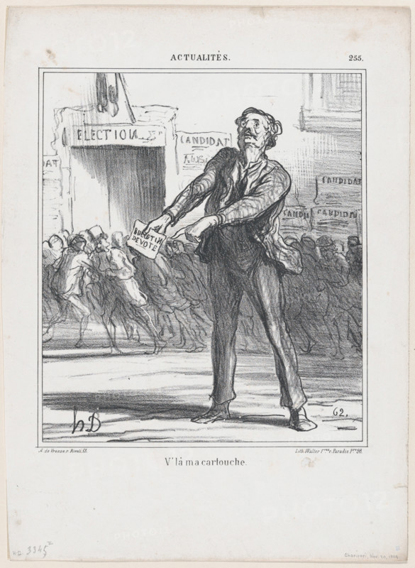 V'là ma cartouche, 1869.  Creator: Honore Daumier.