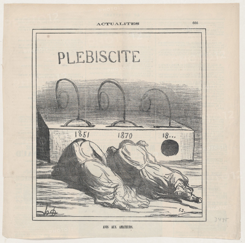 Avis aux amateurs, 1871. Creator: Honore Daumier.