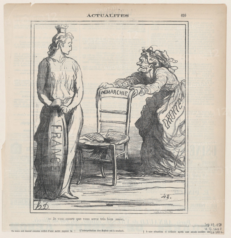 Je vous assure que vous serez très bien assise, 1871. Creator: Honore Daumier.