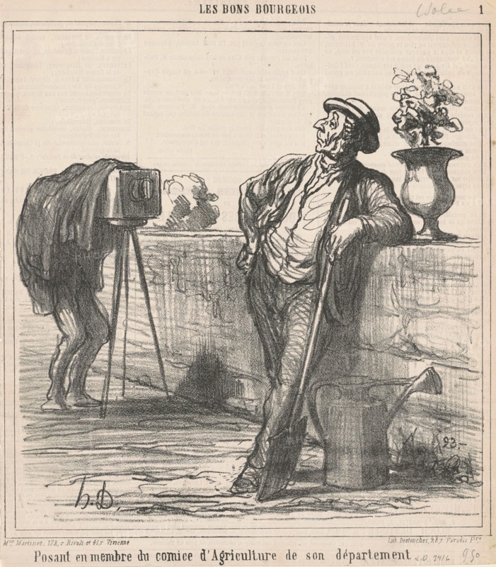 Posant en membre du comice d'Agriculture de son département, 1865.  Creator: Honore Daumier.