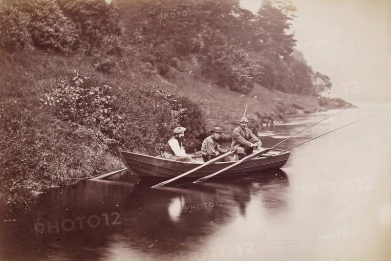 Fishing Party, Perthshire, from an album compiled by Sir John Everett Millais, 1879. Creator: Unknown.