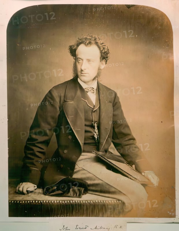 Photographic Portrait of Sir John Everett Millais, from an album compiled by John Everett Millais. Creator: John Watkins.