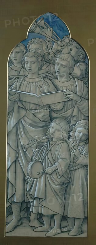 The Choristers - Design For A Stained Glass Window In Ely Cathedral, c1856. Creator: William Dyce.