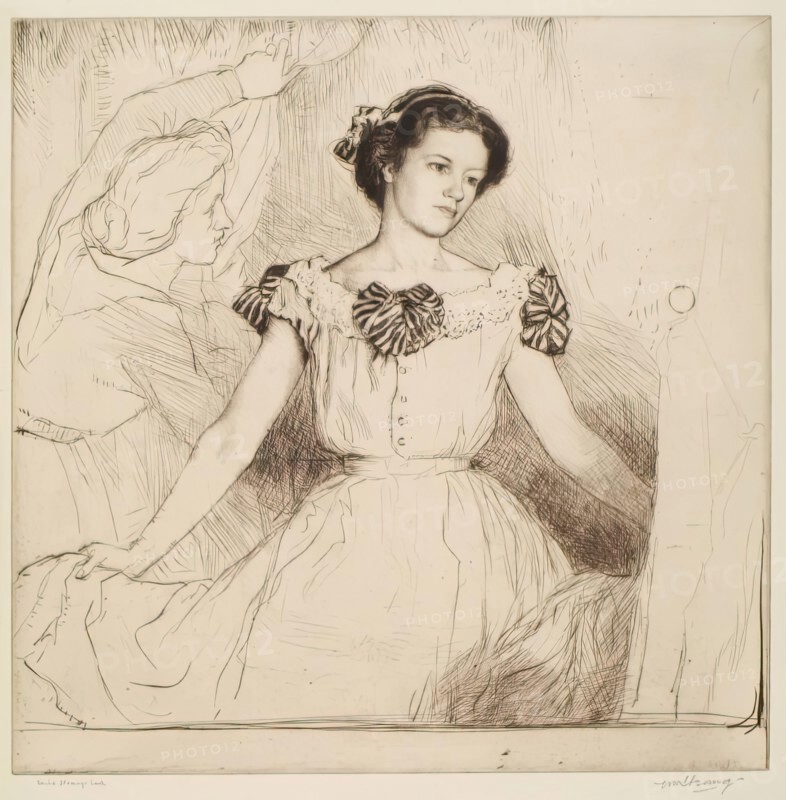 The Mirror, 1912. Creator: William Strang.