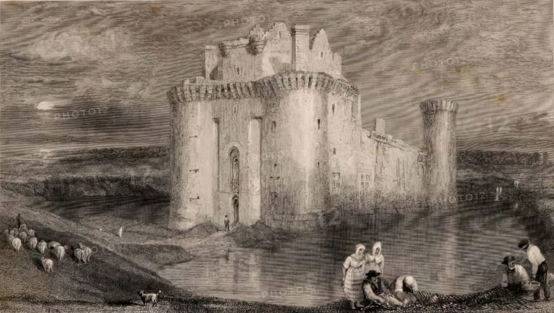Caerlaverock Castle, 1833. Creator: Edward Goodall.