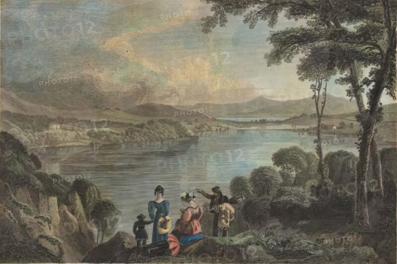 Loch Faed and Kean's Cottage (Bute-shire) from Bardarach, Looking North, c1820s.. Creator: Joseph Swan.