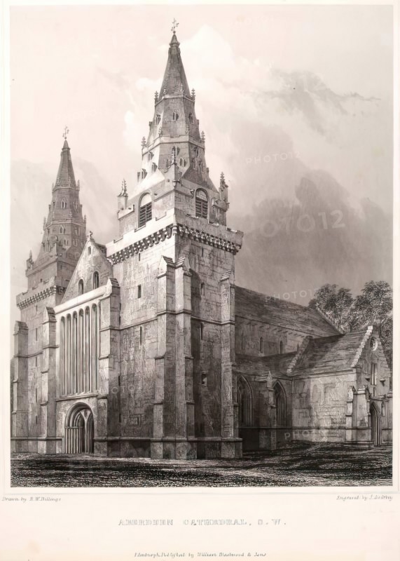 Aberdeen Cathedral, S.W, c1845. Creator: Unknown.