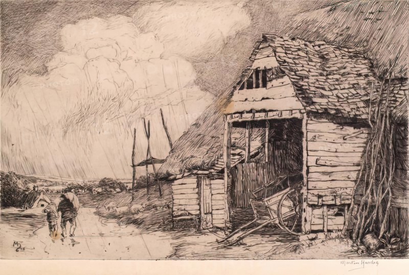Hey! Ho! The Wind and the Rain, 1908. Creator: Martin Hardie.