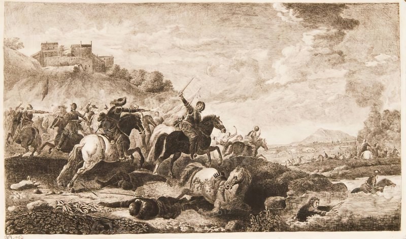 Battle Scene, c1770s. Creator: William Baillie.