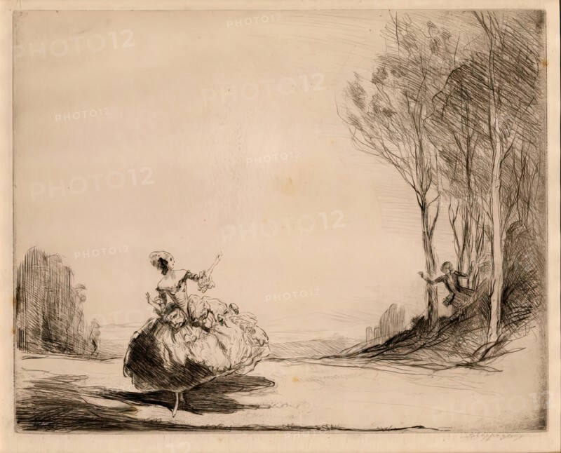 La Surprise, c1891-1921. Creator: Claude Allin Shepperson.