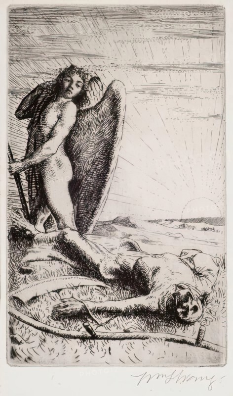 Death Defeated, 1888. Creator: William Strang.